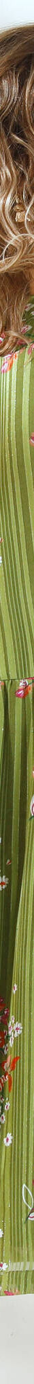 Robe courte imprimé floral, voile fils brillants (kaki / rose) Robe courte imprimé floral, voile fils brillants (kaki / rose)